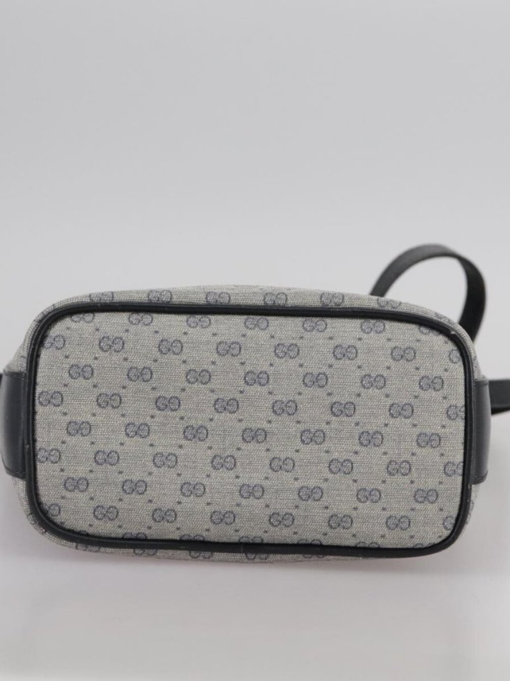 GUCCI Micro GG Supreme Shoulder Bag PVC Navy Gold 007 89 1095 Auth th5584 - Picture 6 of 16